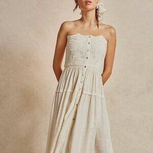 Free People Evelyn Eyelet Midi Dress